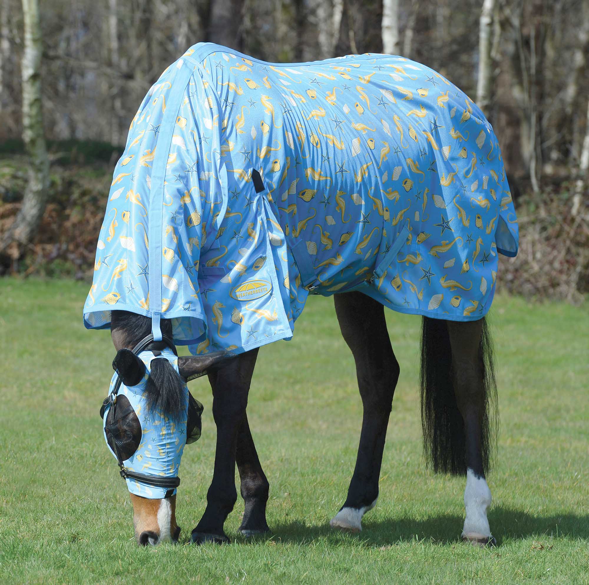 WeatherBeeta ComFiTec Essential Mesh II Fly Sheet with Combo Neck - Breathable Mesh Horse Sheet for Summer & UV Protection - Image 2