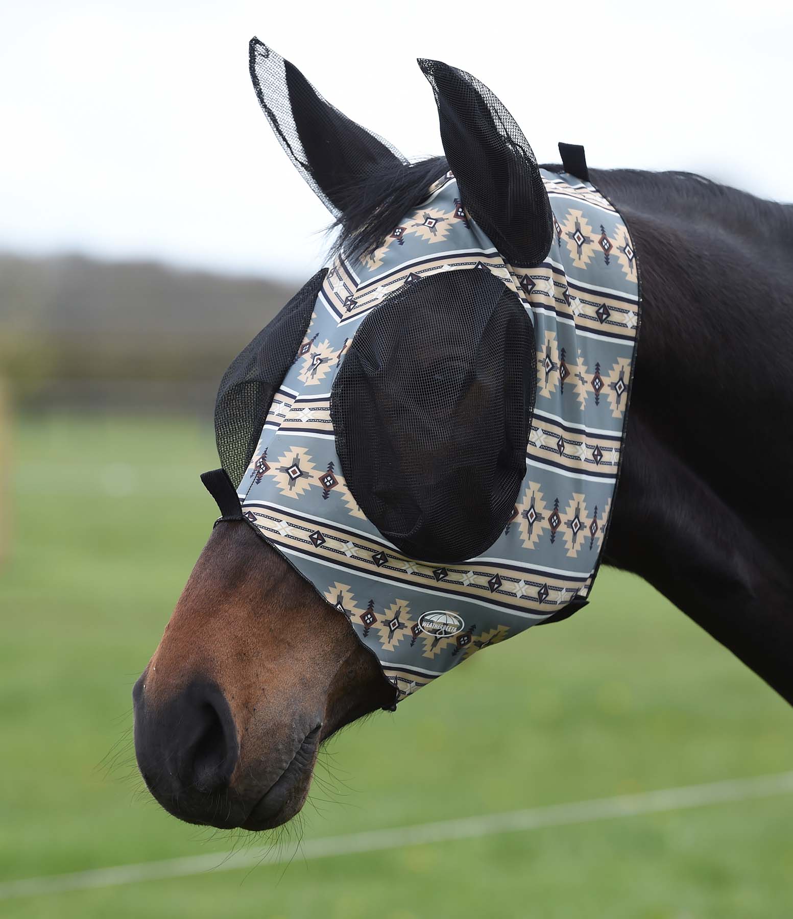 Weatherbeeta Deluxe Stretch Bug Eye Saver Horse Fly Mask with Ears - Image 6