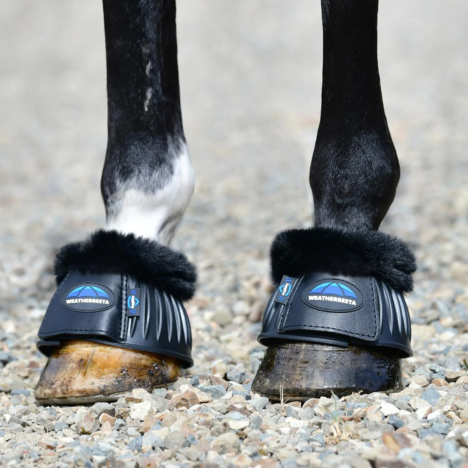WeatherBeeta Tough-Tec Prime Fleece Trim Rubber Bell Boots for Horses - Image 10