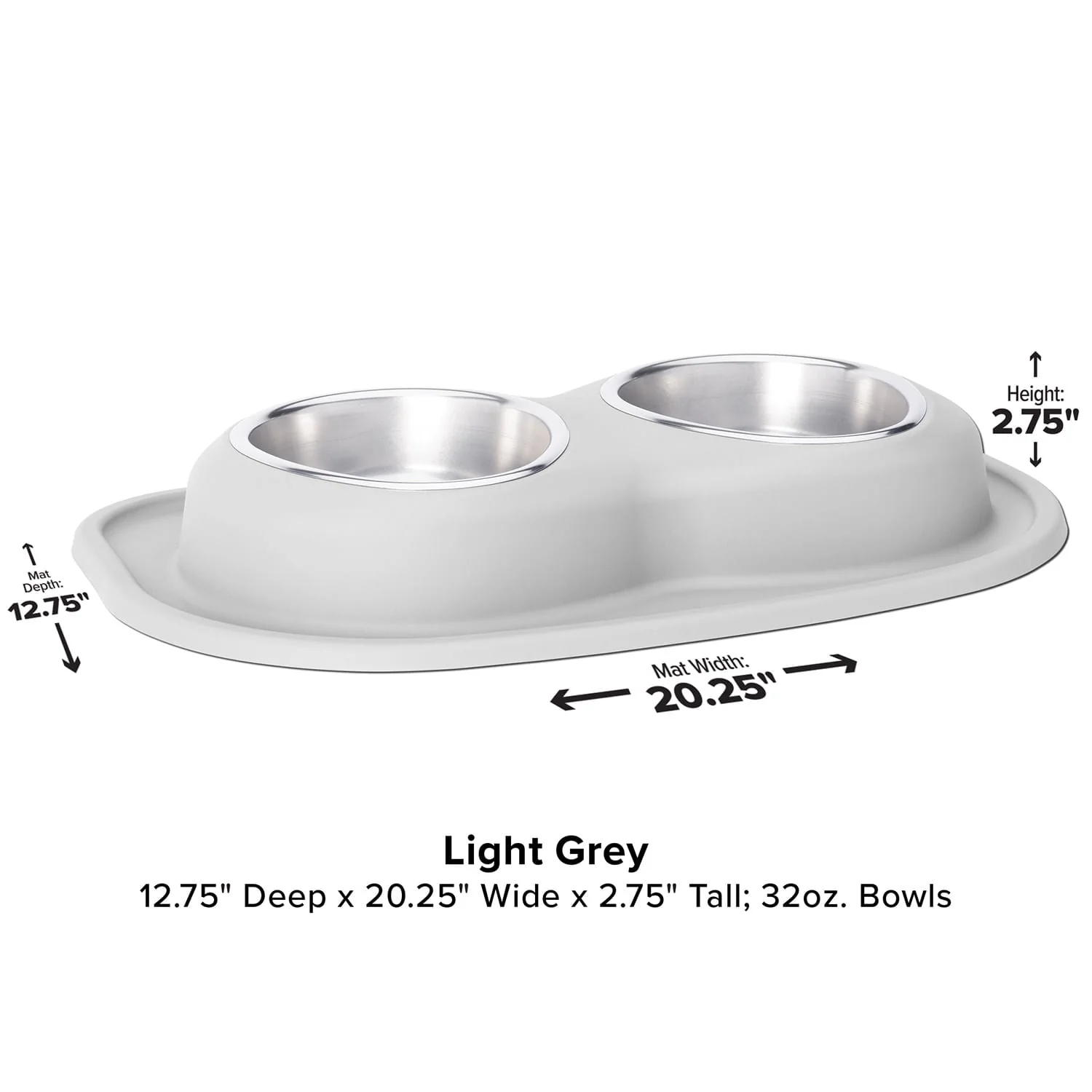 WeatherTech Double Low Pet Feeding System, Stainless Steel - Image 25