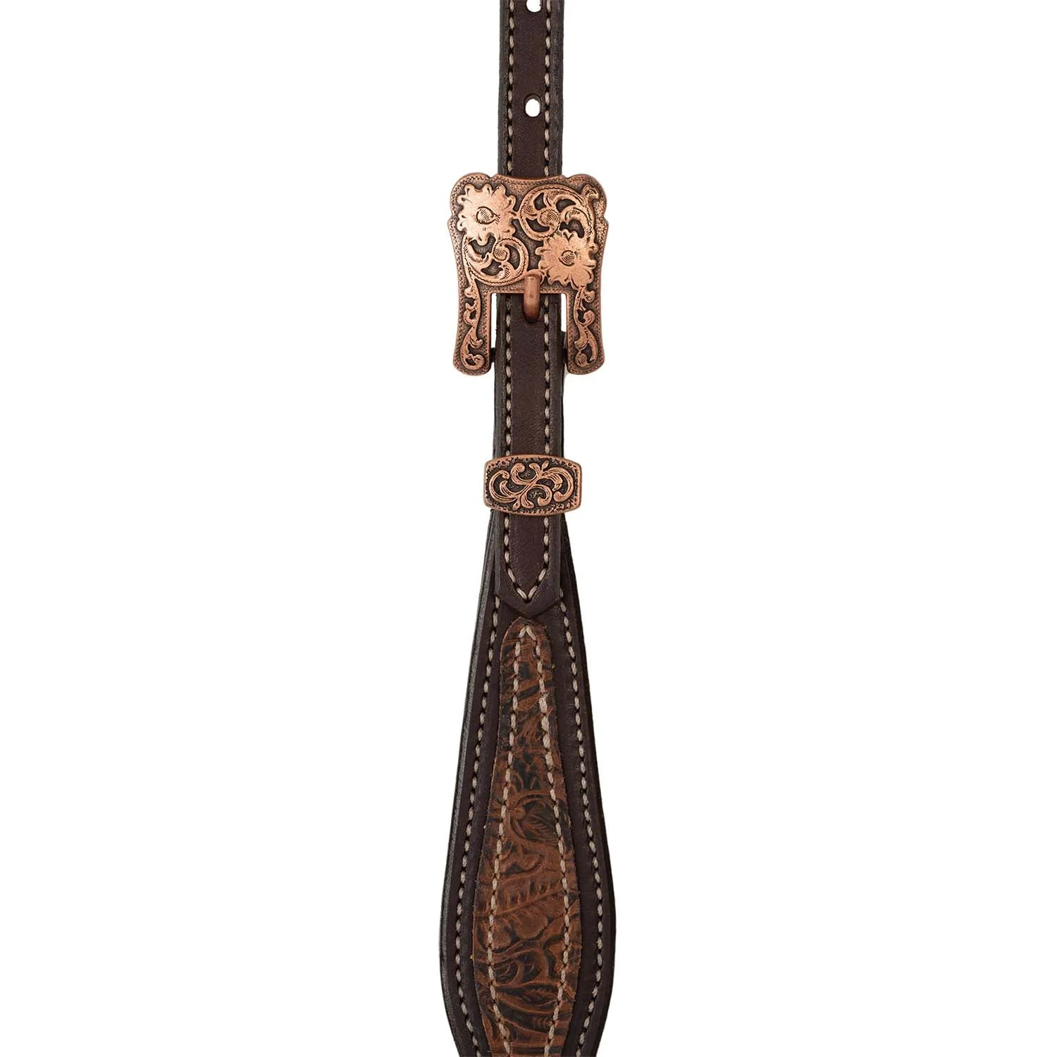 Weaver Western Floral Leather Sliding Ear Headstall for Horses - Image 2