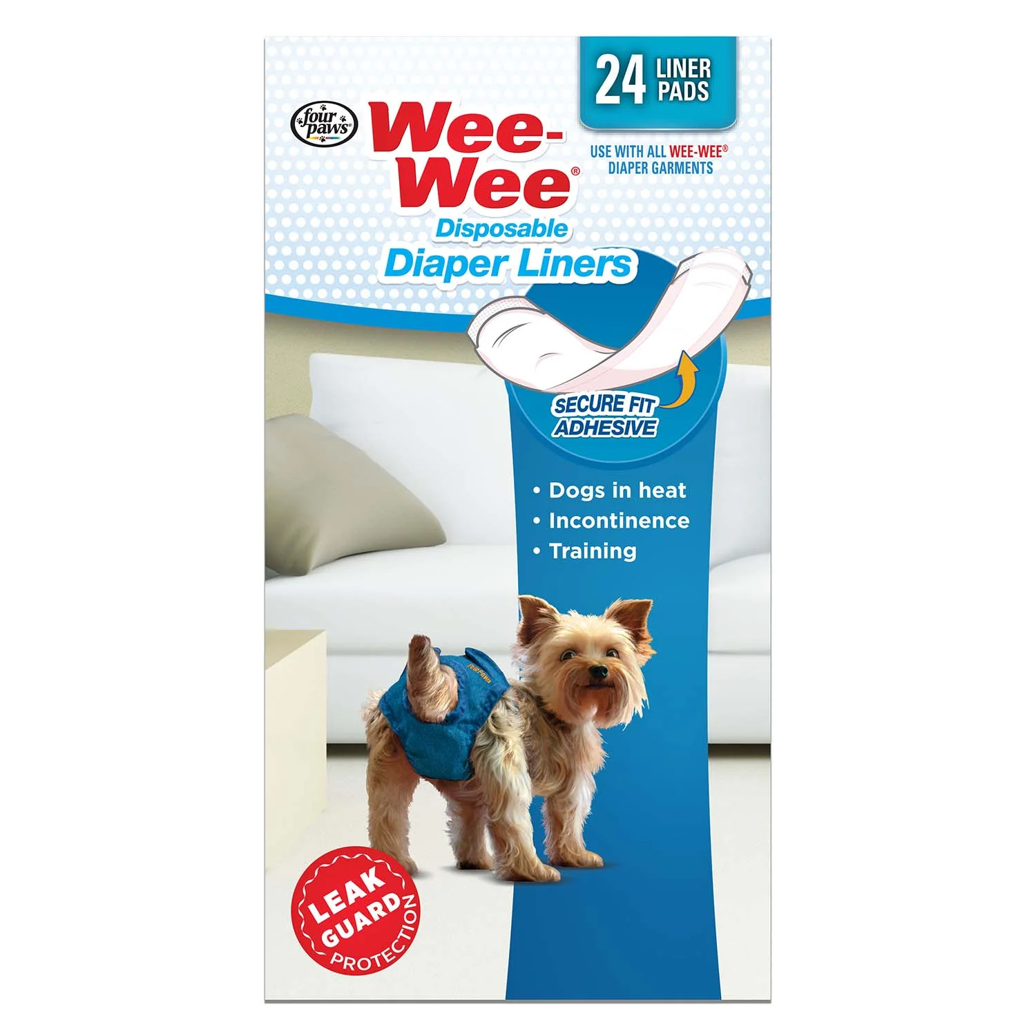 Wee-Wee Dog Diaper Garment Pads, 24 Count - Image 2