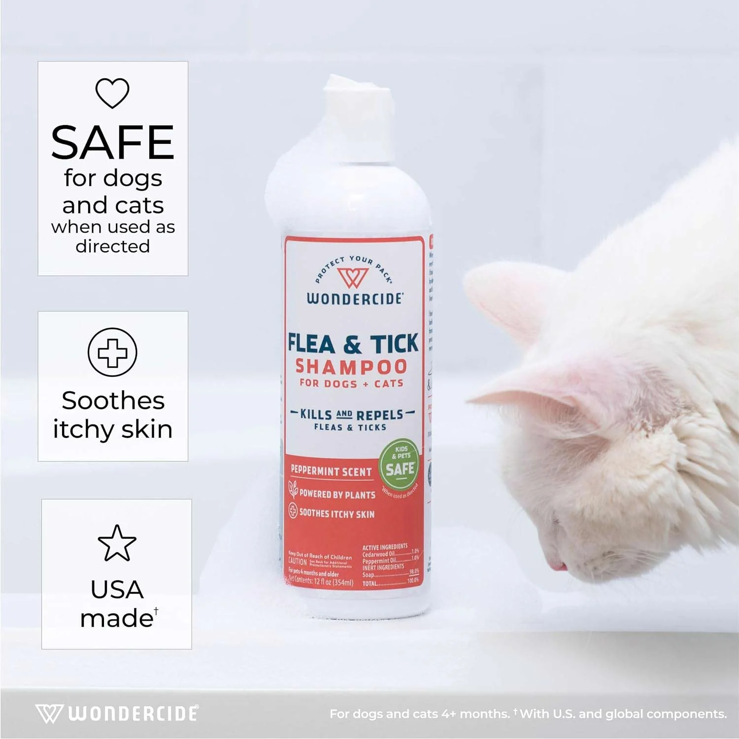 Wondercide Flea & Tick Shampoo for Dogs + Cats, Peppermint, 12 oz - Image 4