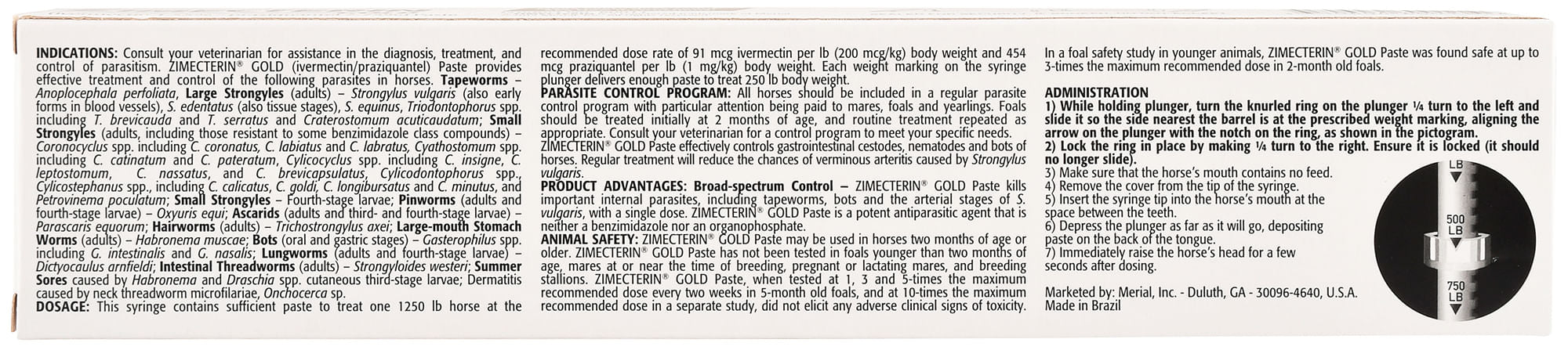 Zimecterin Gold Horse Wormer (Paste), 1-Dose - Image 8